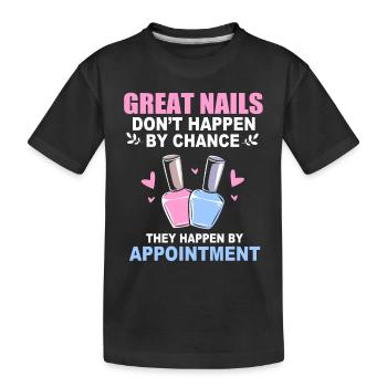 Créatrice d'ongles, esthéticienne, cosmétique pour les ongles - T-shirt bio Premium Enfant - noir - Devant