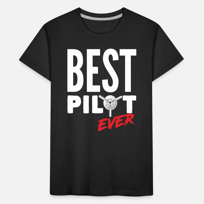 Bester Pilot Kinder Premium Bio T-Shirt
