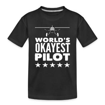 Le meilleur pilote du monde - T-shirt bio Premium Enfant - noir - Devant