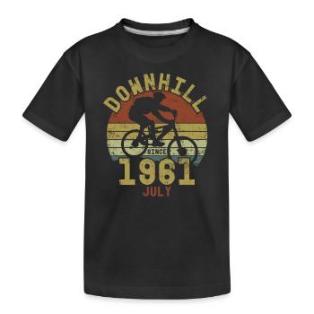 Anniversaire Vélo de descente Juillet 1961 - T-shirt bio Premium Enfant - noir - Devant