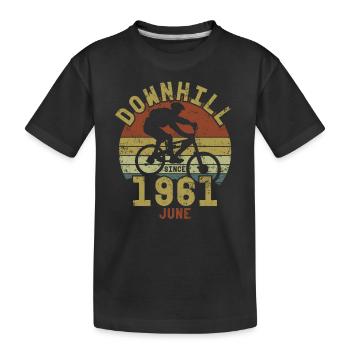 Anniversaire Vélo de descente Juin 1961 - T-shirt bio Premium Enfant - noir - Devant