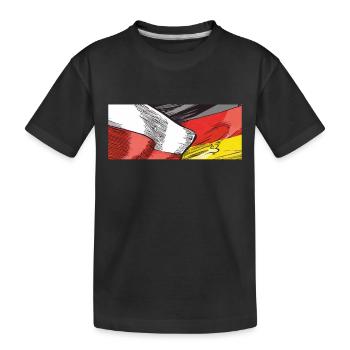 POLOGNE, ALLEMAGNE - T-shirt bio Premium Enfant - noir - Devant