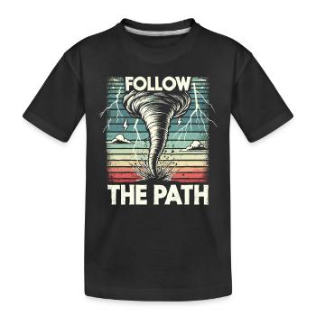 Découvrez le monde fascinant de la chasse aux tornades - T-shirt bio Premium Enfant - noir - Devant