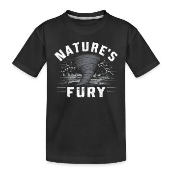 Erlebe Die Faszinierende Welt Des Tornadojagens - Kinder Premium Bio T-Shirt - Schwarz - Vorne