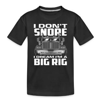 Ronflement d’un camionneur - T-shirt bio Premium Enfant - noir - Devant