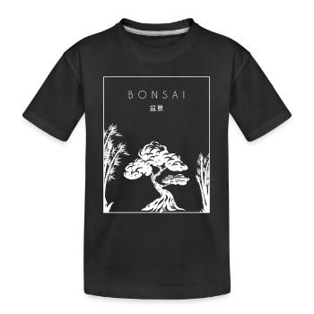 Bonsai Chinesischer Hanzi Penjing Indoor Bonsai - Kinder Premium Bio T-Shirt - Schwarz - Vorne