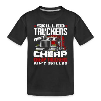 Chauffeur de camion Logisitk Dire Idée Cadeau - T-shirt bio Premium Enfant - noir - Devant