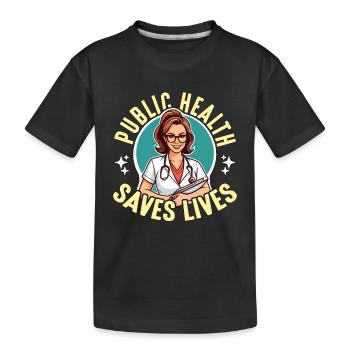 Éducateur en santé La santé publique sauve des vies Éducateur - T-shirt bio Premium Enfant - noir - Devant