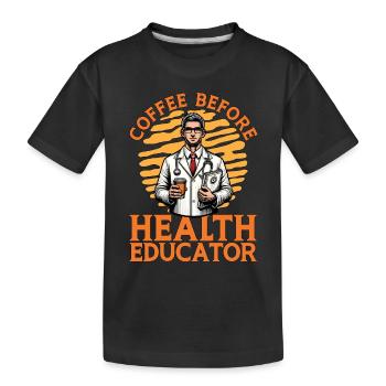 Éducateur en santé Café Santé publique Amateur de café - T-shirt bio Premium Enfant - noir - Devant