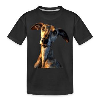 Greyhound Dog Lover Hunting Dog Love Greyhound - Kids' Premium Organic T-Shirt - black - Front
