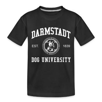 Darmstadt Dog University University College - Kids' Premium Organic T-Shirt - black - Front