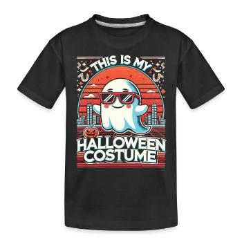 Gruselige Retro-Zukunft Halloween T-Shirt - Kinder Premium Bio T-Shirt - Schwarz - Vorne