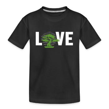 Bonsai Love Indoor Bonsai Bonsai Pots Penjing - Kids' Premium Organic T-Shirt - black - Front