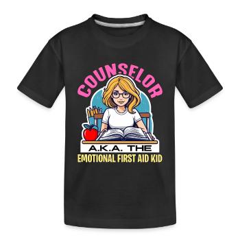 Conseiller scolaire Conseiller alias Le Thérapeute - T-shirt bio Premium Enfant - noir - Devant