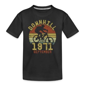 Anniversaire Vélo de descente Septembre 1971 - T-shirt bio Premium Enfant - noir - Devant