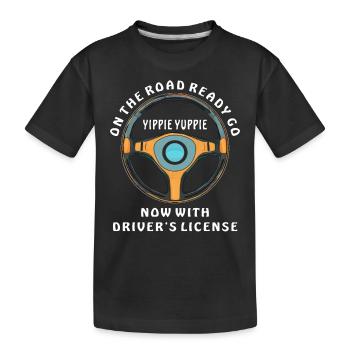 ON THE ROAD READY GO DRIVER’S LICENSE - Kinder Premium Bio T-Shirt - Schwarz - Vorne