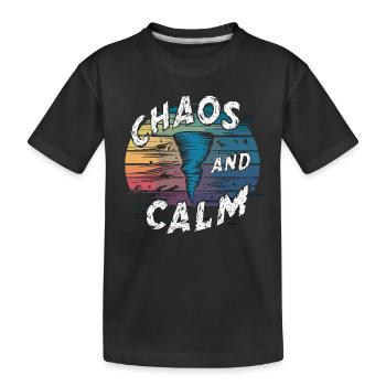 Erlebe Die Faszinierende Welt Des Tornadojagens - Kinder Premium Bio T-Shirt - Schwarz - Vorne