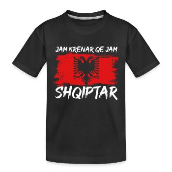 Albanie Jersey Kosovo Drapeau albanais Aigle - T-shirt bio Premium Enfant - noir - Devant