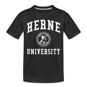 Herne University Universität Hochschule Uni - Kids' Premium Organic T-Shirt - black - Front