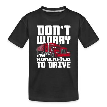 Lkw-Fahrer Prüfung Geschenkidee - Kinder Premium Bio T-Shirt - Schwarz - Vorne