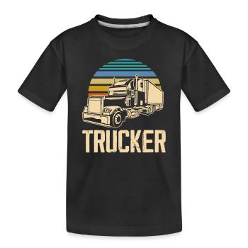 Camionneur - T-shirt bio Premium Enfant - noir - Devant