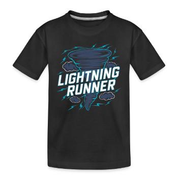 Erlebe Die Faszinierende Welt Des Tornadojagens - Kinder Premium Bio T-Shirt - Schwarz - Vorne