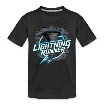 Erlebe Die Faszinierende Welt Des Tornadojagens - Kinder Premium Bio T-Shirt - Schwarz - Vorne