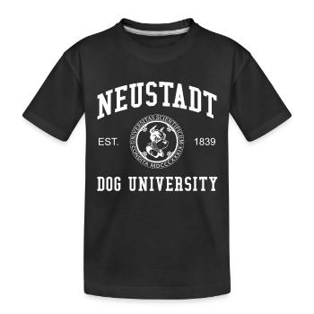 Neustadt Dog University Universität Hochschule Uni - Kids' Premium Organic T-Shirt - black - Front