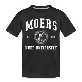 Moers Nude University University College University - Kids' Premium Organic T-Shirt - black - Front
