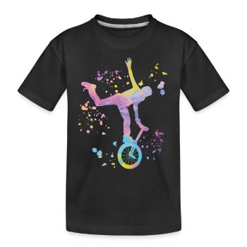Unicycliste monocycle monocycle - T-shirt bio Premium Enfant - noir - Devant