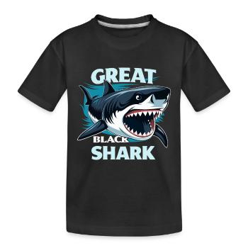 GROSSER SCHWARZHAI - Kinder Premium Bio T-Shirt - Schwarz - Vorne