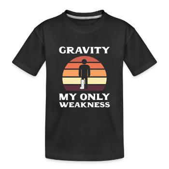 Broken leg - Kids' Premium Organic T-Shirt - black - Front