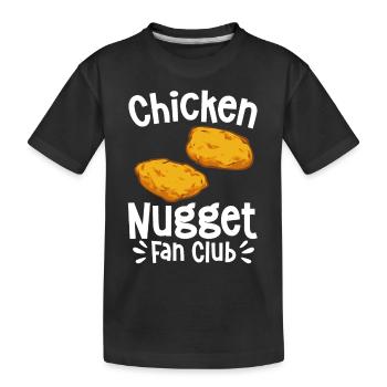 Chicken Nugget Liebhaber Chicken Nuggets - Kinder Premium Bio T-Shirt - Schwarz - Vorne