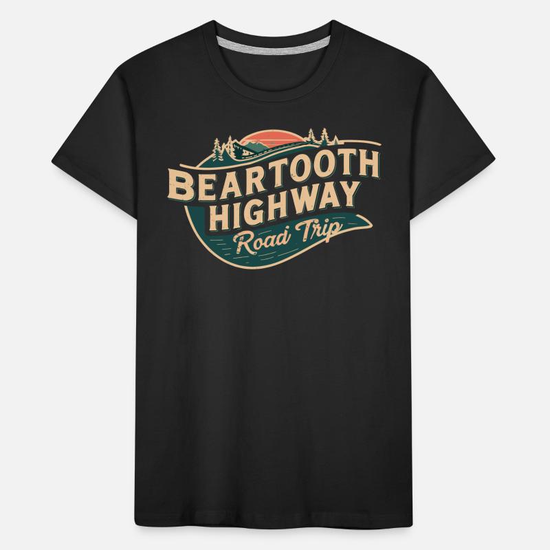 Beartooth Highway Road Trip Abenteuer Kinder Premium Bio T-Shirt