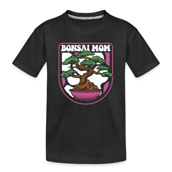 Bonsai Mom Indoor Bonsai Bonsai Pots Penjing - Kids' Premium Organic T-Shirt - black - Front