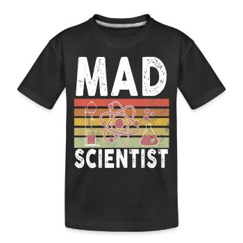 Mad Scientist - Kids' Premium Organic T-Shirt - black - Front