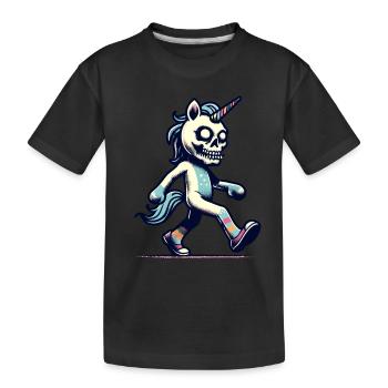 Zombie Unicorn Undead Mystical Creature - Kinder Premium Bio T-Shirt - Schwarz - Vorne