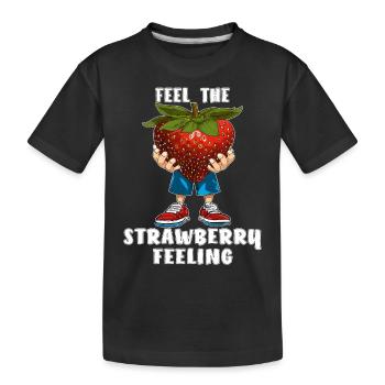 RESSENTEZ LA SENSATION DE LA FRAISE - T-shirt bio Premium Enfant - noir - Devant