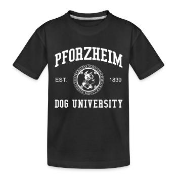 Pforzheim Dog University University College - Kids' Premium Organic T-Shirt - black - Front