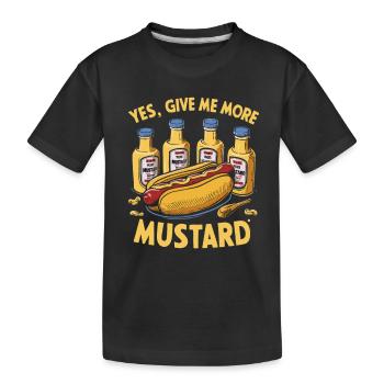 Lustige Illustration für Senfliebhaber für Senf - Kinder Premium Bio T-Shirt - Schwarz - Vorne