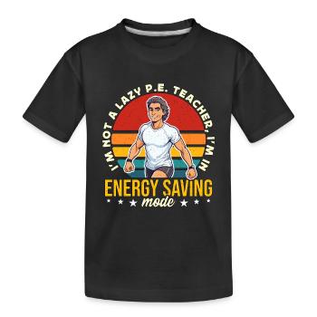 Instructeur d’éducation physique Je ne suis pas un professeur d’éducation physique paresseux Entraîneur d’éducation physique - T-shirt bio Premium Enfant - noir - Devant