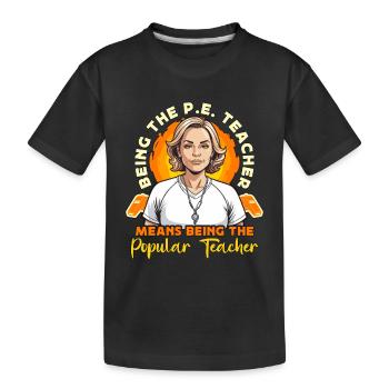 Instructeur d’éducation physique : être l’entraîneur de gym de l’enseignant d’éducation physique - T-shirt bio Premium Enfant - noir - Devant