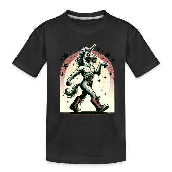 Zombie Einhorn Undead Mystical Creature - Kinder Premium Bio T-Shirt - Schwarz - Vorne