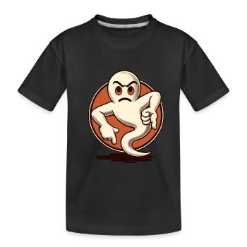 Cool Ghost Donne Pouces Vers Le Bas Drôle Fête D’Halloween - T-shirt bio Premium Enfant - noir - Devant