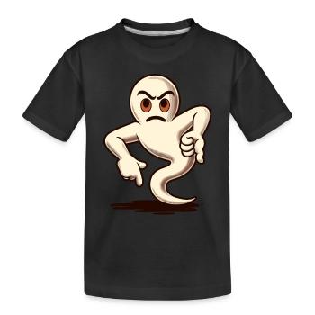 Un fantôme cool donne des pouces vers le bas drôle Halloween - T-shirt bio Premium Enfant - noir - Devant