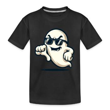 Un fantôme cool donne des pouces vers le bas drôle Halloween - T-shirt bio Premium Enfant - noir - Devant