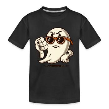 Un fantôme cool donne des pouces vers le bas Une saison effrayante - T-shirt bio Premium Enfant - noir - Devant
