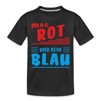 AIME LE ROUGE ET PAS LE BLEU - T-shirt bio Premium Enfant - noir - Devant