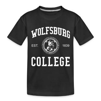Wolfsburg College University School - Kids' Premium Organic T-Shirt - black - Front
