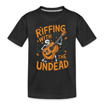 Comédie musicale, Citrouille, Automne, Ambiances, Effrayant - T-shirt bio Premium Enfant - noir - Devant